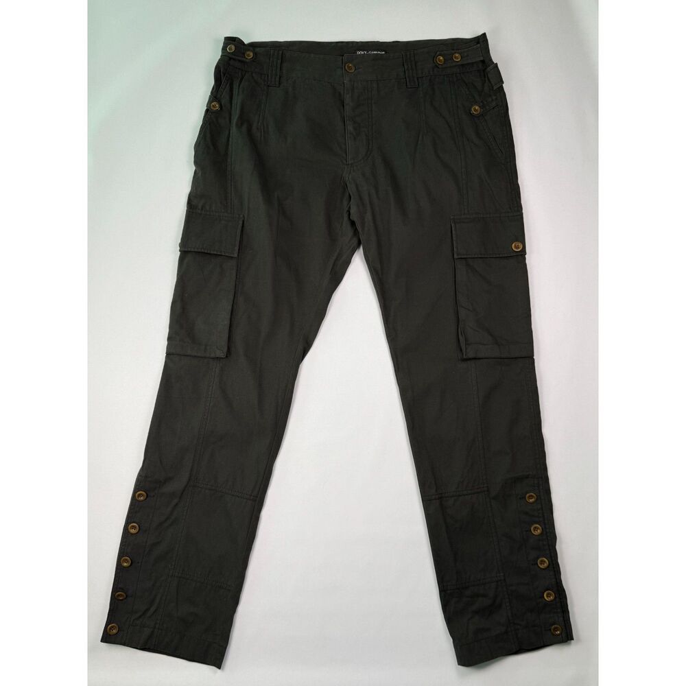 Archive Dolce Gabbana Cargo Pants 56 Olive Italy Utility Y2K Tactical Designer
